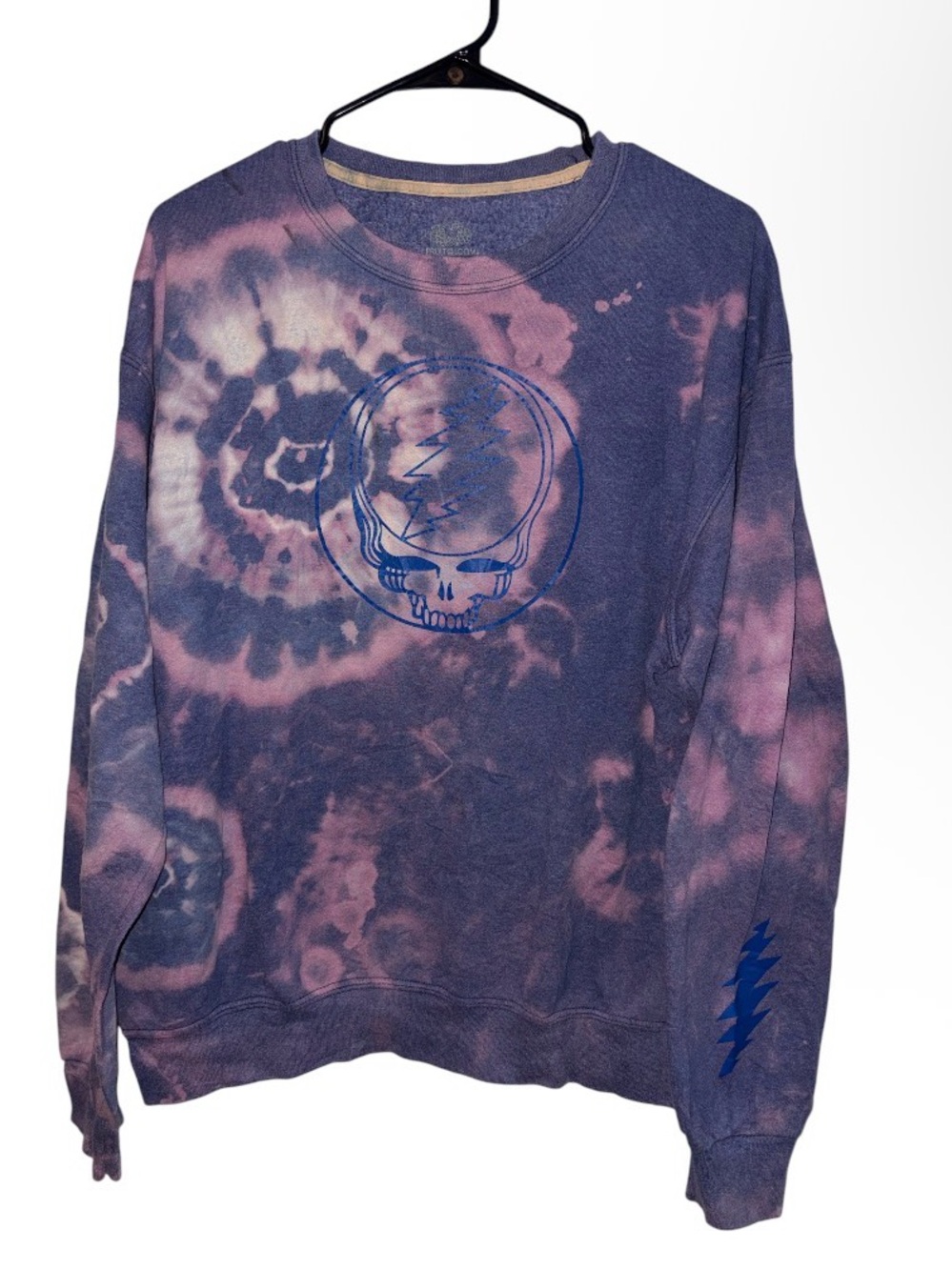 Grateful Dead "Steal Your Face” Tie Dye Sweatshirt Size Large